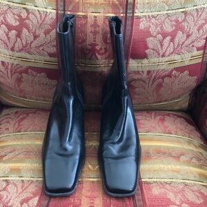 Franco Sarto Vintage Black Ankle Boots
